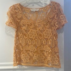Women’s orange lace shirt
